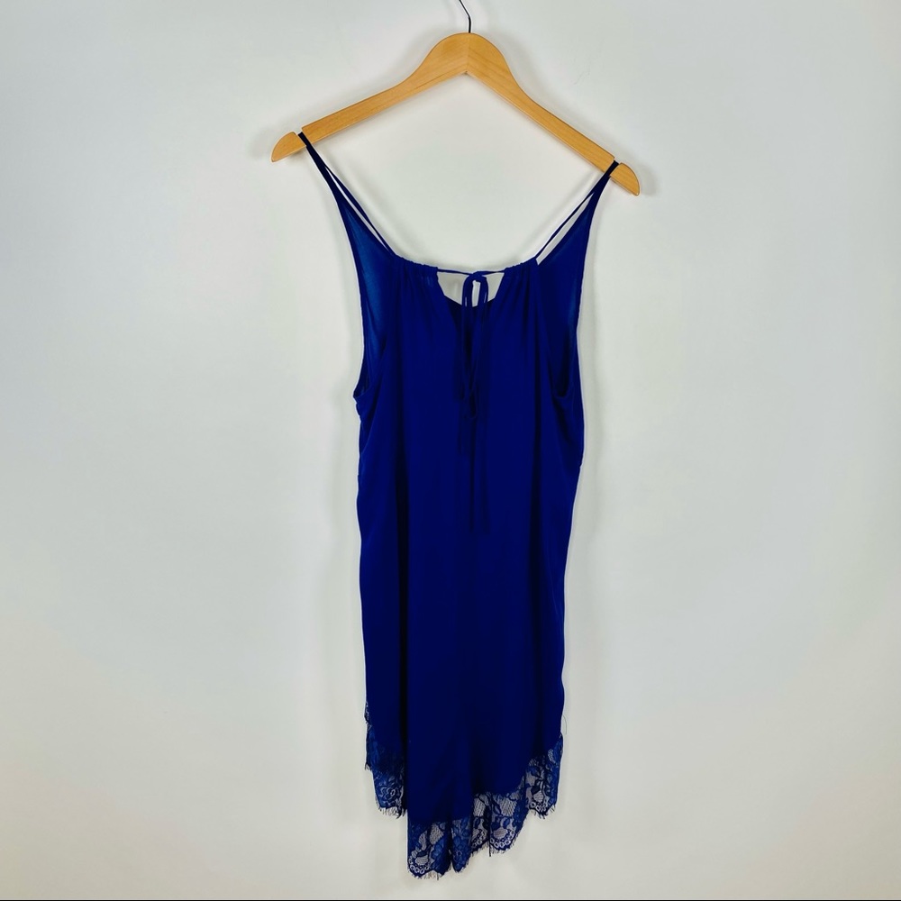 Intimately Free People Eyelash Sleeveless Floral Lace Boho Slip Dress Blue XS - Picture 3 of 9
